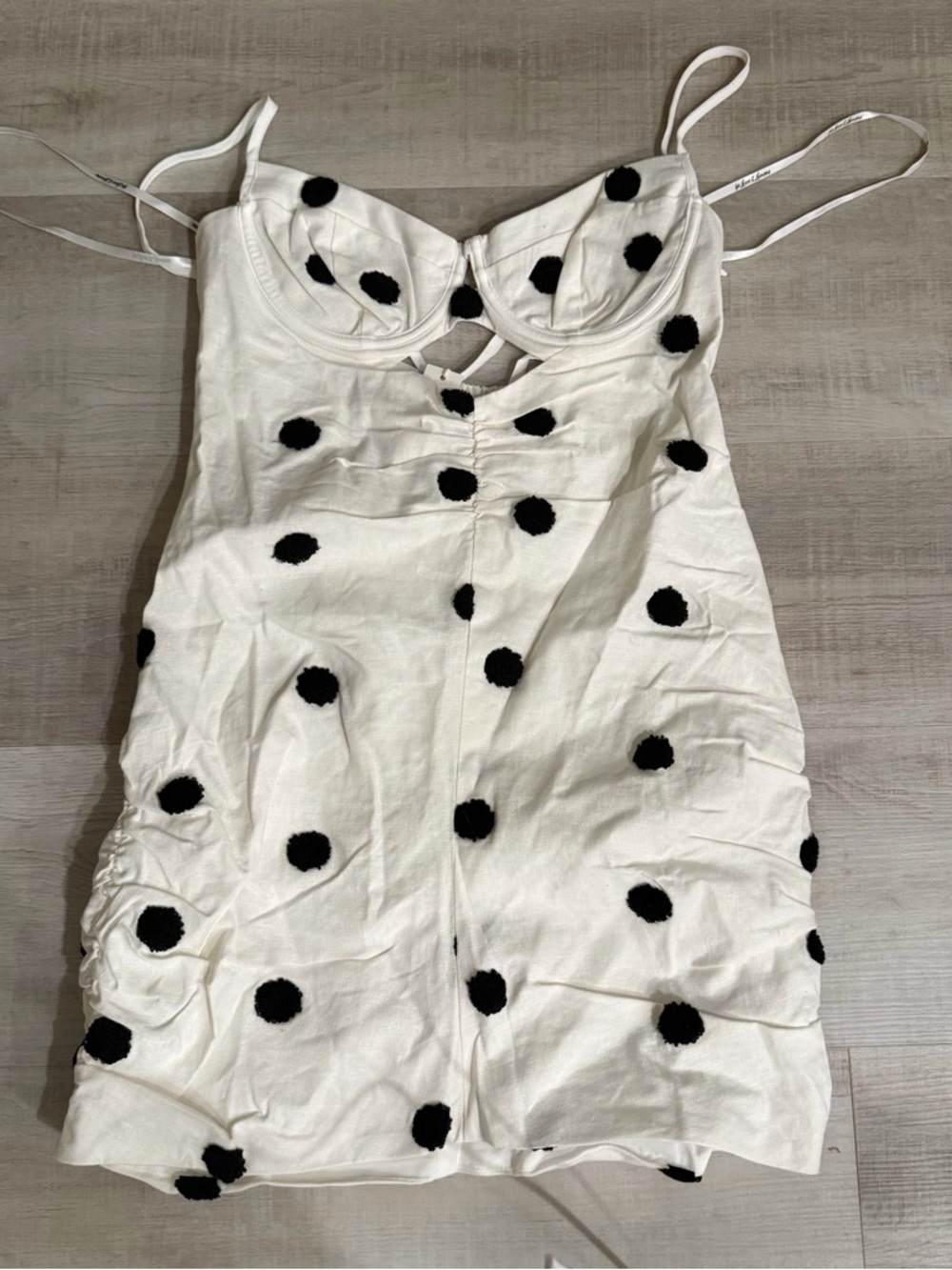 For Love & Lemons White Tag with Black polka dots - Picture 5 of 8